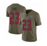 Men's Houston Texans #23 Carlos Hyde Limited Olive 2017 Salute to Service Football Jersey