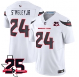 Men's Houston Texans #24 Derek Stingley Jr. White 2026 F.U.S.E. With 25th Anniversary Patch Limited Football Stitched Jersey