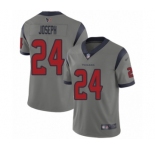Men's Houston Texans #24 Johnathan Joseph Limited Gray Inverted Legend Football Jersey