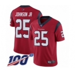 Men's Houston Texans #25 Duke Johnson Jr Red Alternate Vapor Untouchable Limited Player 100th Season Football Jersey