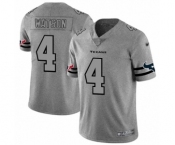 Men's Houston Texans #4 Deshaun Watson Limited Gray Team Logo Gridiron Football Jersey