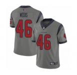 Men's Houston Texans #46 Jon Weeks Limited Gray Inverted Legend Football Jersey