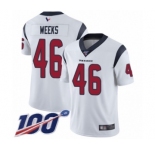 Men's Houston Texans #46 Jon Weeks White Vapor Untouchable Limited Player 100th Season Football Jersey