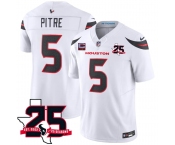 Men's Houston Texans #5 Jalen Pitre White 2026 With 25th Anniversary Patch And 2-Star C Patch F.U.S.E. Vapor Limited Football Stitched Jersey