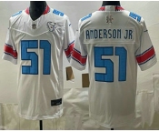 Men's Houston Texans #51 Will Anderson Jr White 2026 FUSE Rivalries Collection Limited Stitched Jersey