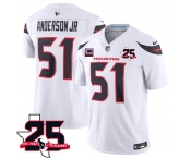 Men's Houston Texans #51 Will Anderson Jr White 2026 With 25th Anniversary Patch And 4-Star C Patch F.U.S.E. Vapor Limited Football Stitched Jersey