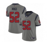 Men's Houston Texans #52 Barkevious Mingo Limited Gray Inverted Legend Football Jersey