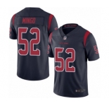 Men's Houston Texans #52 Barkevious Mingo Limited Navy Blue Rush Vapor Untouchable Football Jersey