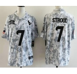 Men's Houston Texans #7 CJ Stroud Limited Arctic Camo 2024 Salute to Service Jersey