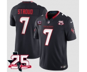 Men's Houston Texans #7 C.J. Stroud Navy 2nd Alternate 2026 With 25th Anniversary Patch And 4-Star C Patch F.U.S.E. Vapor Limited Football Stitched Jersey
