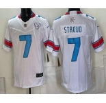 Men's Houston Texans #7 CJ Stroud White 2026 FUSE Rivalries Collection Limited Stitched Jersey
