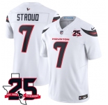 Men's Houston Texans #7 C.J. Stroud White 2026 F.U.S.E. With 25th Anniversary Patch Limited Football Stitched Jersey