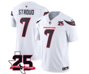 Men's Houston Texans #7 C.J. Stroud White 2026 F.U.S.E. With 25th Anniversary Patch Limited Football Stitched Jersey