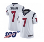 Men's Houston Texans #7 Ka'imi Fairbairn White Vapor Untouchable Limited Player 100th Season Football Jersey