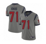 Men's Houston Texans #71 Tytus Howard Limited Gray Inverted Legend Football Jersey