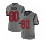 Men's Houston Texans #80 Andre Johnson Limited Gray Inverted Legend Football Jersey