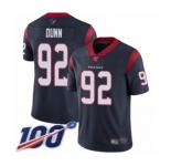 Men's Houston Texans #92 Brandon Dunn Navy Blue Team Color Vapor Untouchable Limited Player 100th Season Football Jersey