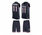 Men's Nike Houston Texans #11 Jaelen Strong Limited Navy Blue Tank Top Suit NFL Jersey