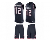 Men's Nike Houston Texans #12 Keith Mumphery Limited Navy Blue Tank Top Suit NFL Jersey