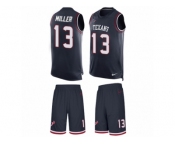 Men's Nike Houston Texans #13 Braxton Miller Limited Navy Blue Tank Top Suit NFL Jersey