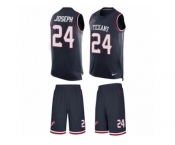 Men's Nike Houston Texans #24 Johnathan Joseph Limited Navy Blue Tank Top Suit NFL Jersey