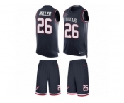 Men's Nike Houston Texans #26 Lamar Miller Limited Navy Blue Tank Top Suit NFL Jersey