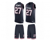 Men's Nike Houston Texans #27 Quintin Demps Limited Navy Blue Tank Top Suit NFL Jersey
