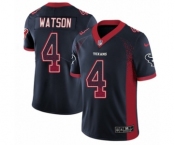 Men's Nike Houston Texans #4 Deshaun Watson Limited Navy Blue Rush Drift Fashion NFL Jersey