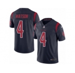 Men's Nike Houston Texans #4 Deshaun Watson Limited Navy Blue Rush NFL Jersey