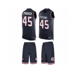 Men's Nike Houston Texans #45 Jay Prosch Limited Navy Blue Tank Top Suit NFL Jersey
