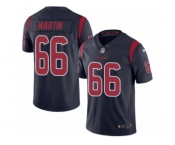 Men's Nike Houston Texans #66 Nick Martin Limited Navy Blue Rush NFL Jersey
