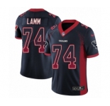 Men's Nike Houston Texans #74 Kendall Lamm Limited Navy Blue Rush Drift Fashion NFL Jersey