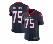 Men's Nike Houston Texans #75 Vince Wilfork Vapor Untouchable Limited Navy Blue Team Color NFL Jersey