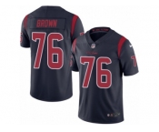 Men's Nike Houston Texans #76 Duane Brown Limited Navy Blue Rush NFL Jersey