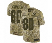 Men's Nike Houston Texans #80 Andre Johnson Limited Camo 2018 Salute to Service NFL Jersey