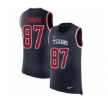 Men's Nike Houston Texans #87 Demaryius Thomas Navy Blue Rush Player Name & Number Tank Top NFL Jersey