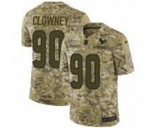 Men's Nike Houston Texans #90 Jadeveon Clowney Limited Camo 2018 Salute to Service NFL Jersey