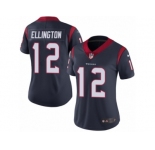 Women Nike Houston Texans #12 Bruce Ellington Navy Blue Team Color Vapor Untouchable Limited Player NFL Jersey
