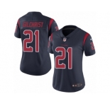 Women Nike Houston Texans #21 Marcus Gilchrist Limited Navy Blue Rush Vapor Untouchable NFL Jersey