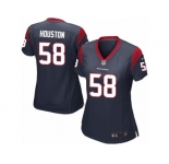 Women Nike Houston Texans #58 Lamarr Houston Game Navy Blue Team Color NFL Jersey
