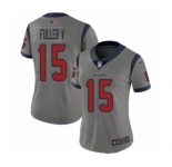 Women's Houston Texans #15 Will Fuller V Limited Gray Inverted Legend Football Jersey
