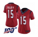 Women's Houston Texans #15 Will Fuller V Red Alternate Vapor Untouchable Limited Player 100th Season Football Jersey