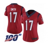 Women's Houston Texans #17 Vyncint Smith Red Alternate Vapor Untouchable Limited Player 100th Season Football Jersey