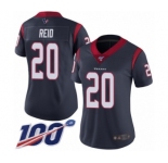 Women's Houston Texans #20 Justin Reid Navy Blue Team Color Vapor Untouchable Limited Player 100th Season Football Jersey