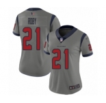 Women's Houston Texans #21 Bradley Roby Limited Gray Inverted Legend Football Jersey