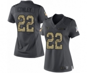 Women's Houston Texans #22 Gareon Conley Limited Black 2016 Salute to Service Football Jersey