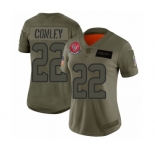 Women's Houston Texans #22 Gareon Conley Limited Olive 2019 Salute to Service Football Jersey