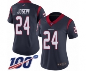 Women's Houston Texans #24 Johnathan Joseph Navy Blue Team Color Vapor Untouchable Limited Player 100th Season Football Jersey