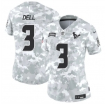 Women's Houston Texans #3 Tank Dell 2024 F.U.S.E Arctic Camo Salute To Service Limited Stitched Football Jersey