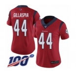 Women's Houston Texans #44 Cullen Gillaspia Red Alternate Vapor Untouchable Limited Player 100th Season Football Jersey